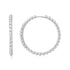 Silver Large Claw Sphere Beaded Hoop Earrings